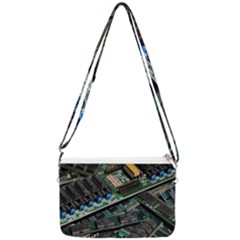 Computer Ram Tech - Double Gusset Crossbody Bag by Amaryn4rt