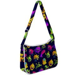 Space Patterns Zip Up Shoulder Bag by Amaryn4rt