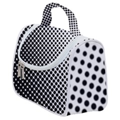 Background-wallpaper-texture-lines Dot Dots Black White Satchel Handbag by Amaryn4rt