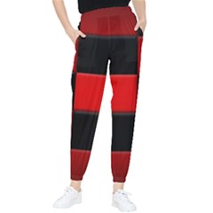 Black And Red Backgrounds- Women s Tapered Pants by Amaryn4rt