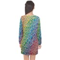 Bubbles Rainbow Colourful Colors Long Sleeve Chiffon Shift Dress  View2