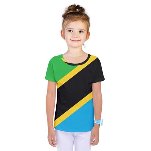 Flag Of Tanzania Kids  One Piece T-shirt by Amaryn4rt