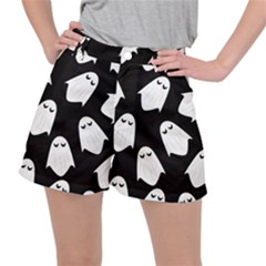 Ghost Halloween Pattern Women s Ripstop Shorts by Amaryn4rt