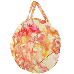 Monotype Art Pattern Leaves Colored Autumn Giant Round Zipper Tote by Amaryn4rt