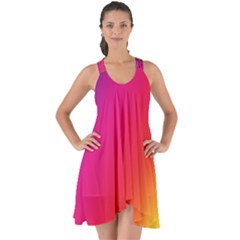 Rainbow Colors Show Some Back Chiffon Dress by Amaryn4rt