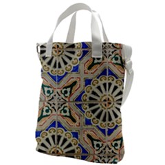 Ceramic-portugal-tiles-wall- Canvas Messenger Bag by Amaryn4rt