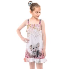 Elephant-heart-plush-vertical-toy Kids  Overall Dress by Amaryn4rt