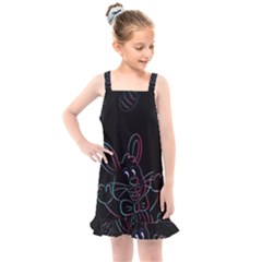 Easter-bunny-hare-rabbit-animal Kids  Overall Dress by Amaryn4rt