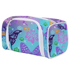 Butterfly Vector Background Toiletries Pouch by Amaryn4rt