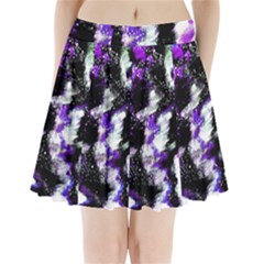 Abstract Canvas-acrylic-digital-design Pleated Mini Skirt by Amaryn4rt