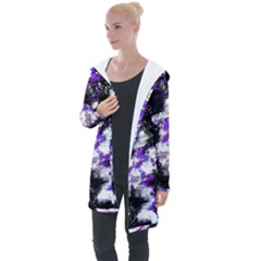 Abstract Canvas-acrylic-digital-design Longline Hooded Cardigan by Amaryn4rt