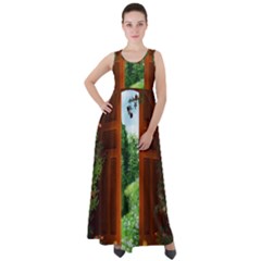 Beautiful World Entry Door Fantasy Empire Waist Velour Maxi Dress by Amaryn4rt