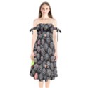 Blackberries-background-black-dark Shoulder Tie Bardot Midi Dress View1