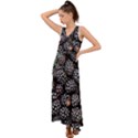 Blackberries-background-black-dark V-Neck Chiffon Maxi Dress View1