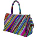 Multi-color Tangled Ribbons Background Wallpaper Duffel Travel Bag View1