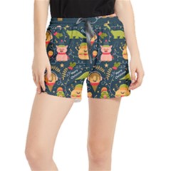 Colorful-funny-christmas-pattern Merry Christmas Xmas Women s Runner Shorts by Amaryn4rt