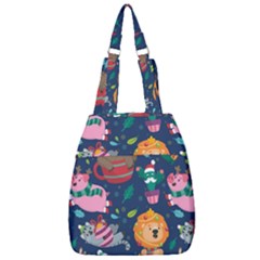 Funny-animal Christmas-pattern Center Zip Backpack by Amaryn4rt