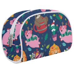 Funny-animal Christmas-pattern Make Up Case (medium) by Amaryn4rt