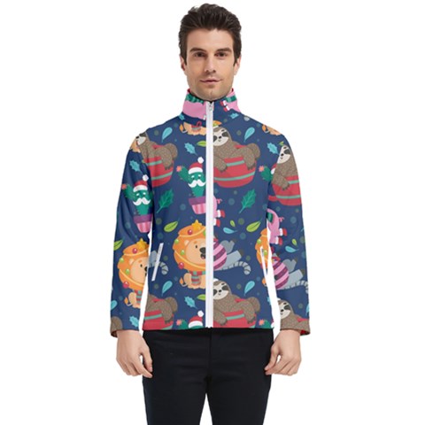 Funny-animal Christmas-pattern Men s Bomber Jacket by Amaryn4rt