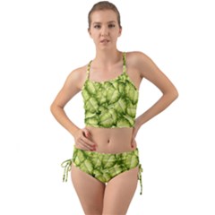 Seamless-pattern-with-green-leaves Mini Tank Bikini Set by Amaryn4rt