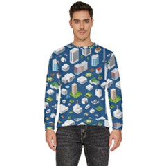 Isometric-seamless-pattern-megapolis Men s Fleece Sweatshirt by Amaryn4rt