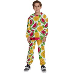 Watermelon-pattern-se-fruit-summer Kids  Sweatshirt Set by Amaryn4rt