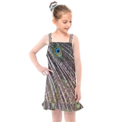 Peacock-feathers-pattern-colorful Kids  Overall Dress by Amaryn4rt