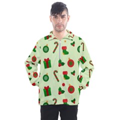 Festive Background Holiday Background Men s Half Zip Pullover by Pakjumat