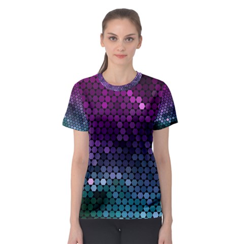 Digital Abstract Party Event Women s Sport Mesh T-shirt by Pakjumat