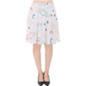 Spaceship Pattern Star Velvet High Waist Skirt View1