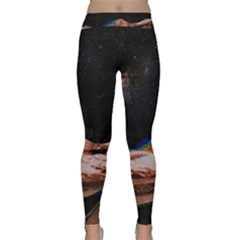 Retro Vintage Space Galaxy Classic Yoga Leggings by Pakjumat