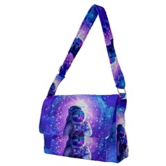 The Cosmonaut Galaxy Art Space Astronaut Full Print Messenger Bag (m) by Pakjumat