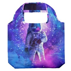 The Cosmonaut Galaxy Art Space Astronaut Premium Foldable Grocery Recycle Bag by Pakjumat