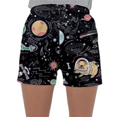 Animals Galaxy Space Sleepwear Shorts by Pakjumat