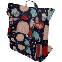 Space Galaxy Pattern Buckle Up Backpack by Pakjumat