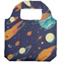 Space Galaxy Planet Universe Stars Night Fantasy Foldable Grocery Recycle Bag View2