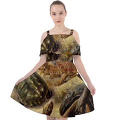 Turtles Leatherback Sea Turtle Cut Out Shoulders Chiffon Dress by Pakjumat