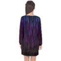 Stars Are Falling Electric Abstract Long Sleeve Chiffon Shift Dress  View2