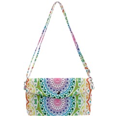 Mandala Pattern Rainbow Pride Removable Strap Clutch Bag by Vaneshop