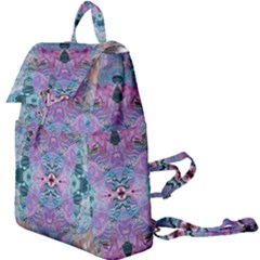 Grey Pink Blend Buckle Everyday Backpack by kaleidomarblingart