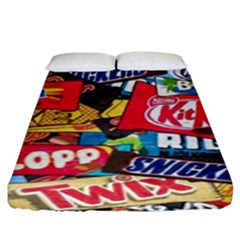 Pop Art Food Cute Patterns Fitted Sheet (king Size) by Sarkoni