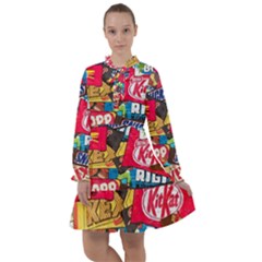 Pop Art Food Cute Patterns All Frills Chiffon Dress by Sarkoni