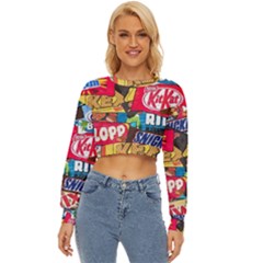 Pop Art Food Cute Patterns Lightweight Long Sleeve Sweatshirt by Sarkoni