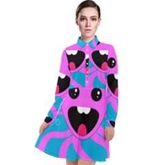 Bubble Octopus Copy Long Sleeve Chiffon Shirt Dress by Dutashop