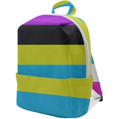 Bigender Flag Copy Zip Up Backpack by Dutashop