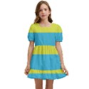 Bigender Flag Copy Kids  Short Sleeve Dolly Dress View1