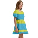 Bigender Flag Copy Kids  Short Sleeve Dolly Dress View3