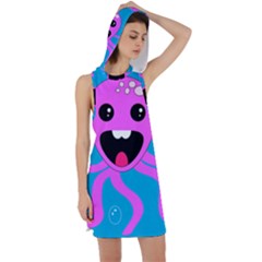 Bubble Octopus Copy Racer Back Hoodie Dress by Dutashop