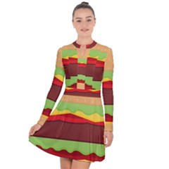 Cake Cute Burger Long Sleeve Panel Dress by Dutashop