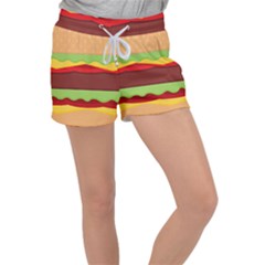 Cake Cute Burger Women s Velour Lounge Shorts by Dutashop